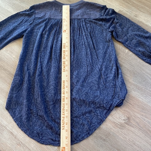 Lucky Brand Blue Lace Peasant Top Size XS - Picture 9 of 16